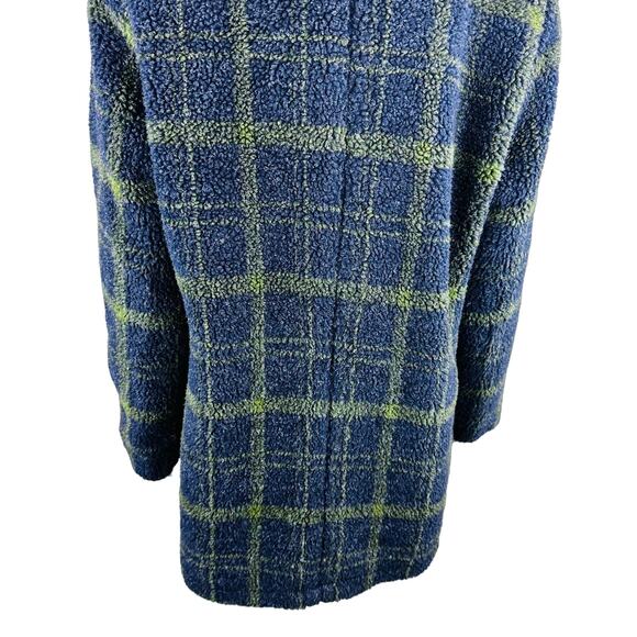 Chadwicks of Boston Womans Sz Medium Plaid Blue Jacket Stretch Lined Teddy - Picture 8 of 8